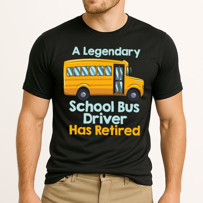Funny Retired School Bus Driver - School Bus Retirement Cooling Performance Crew T-Shirt
