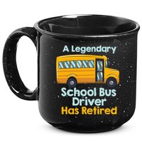 Funny Retired School Bus Driver - School Bus Retirement 15oz Campfire Ceramic Mug