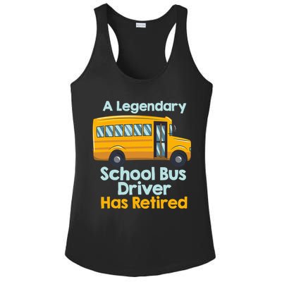 Funny Retired School Bus Driver - School Bus Retirement Ladies PosiCharge Competitor Racerback Tank
