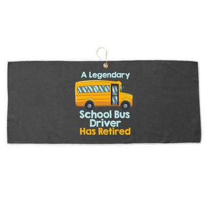 Funny Retired School Bus Driver - School Bus Retirement Large Microfiber Waffle Golf Towel