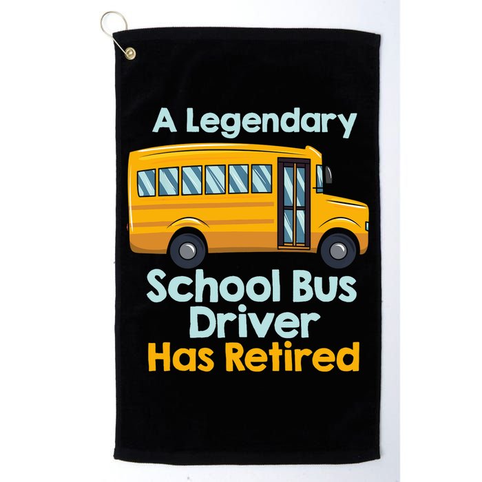 Funny Retired School Bus Driver - School Bus Retirement Golf Towel