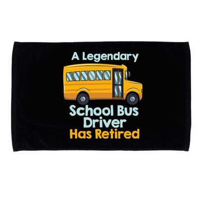 Funny Retired School Bus Driver - School Bus Retirement Microfiber Hand Towel