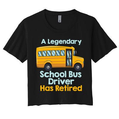 Funny Retired School Bus Driver - School Bus Retirement Crop Top