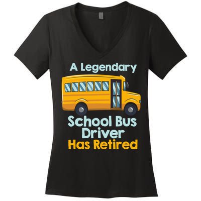 Funny Retired School Bus Driver - School Bus Retirement Women's V-Neck T-Shirt