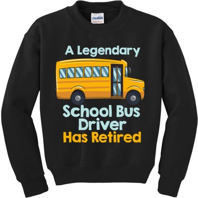 Funny Retired School Bus Driver - School Bus Retirement Kids Sweatshirt