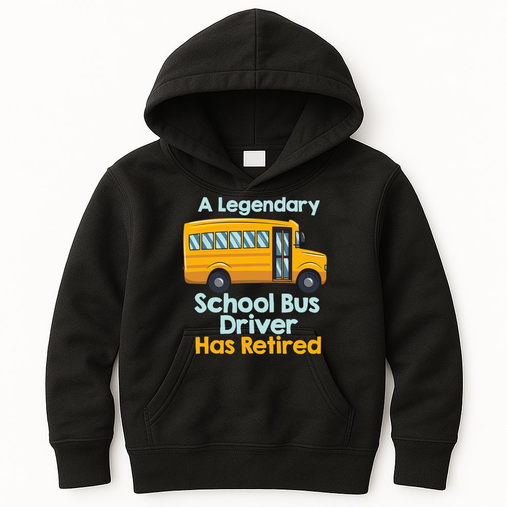 Funny Retired School Bus Driver - School Bus Retirement Kids Hoodie