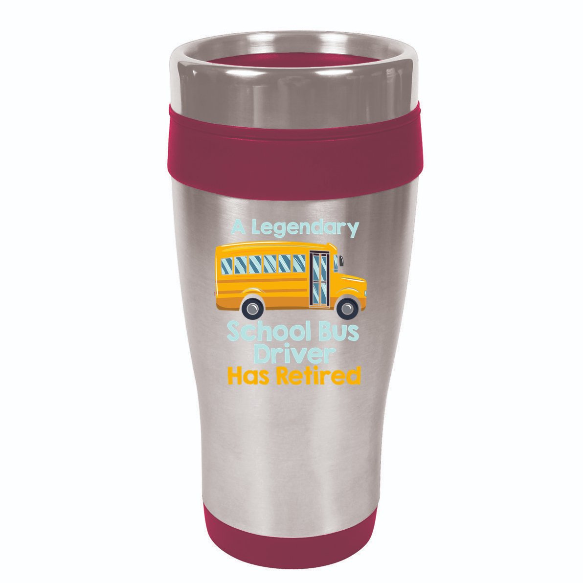 Funny Retired School Bus Driver - School Bus Retirement 16oz Travel Tumbler