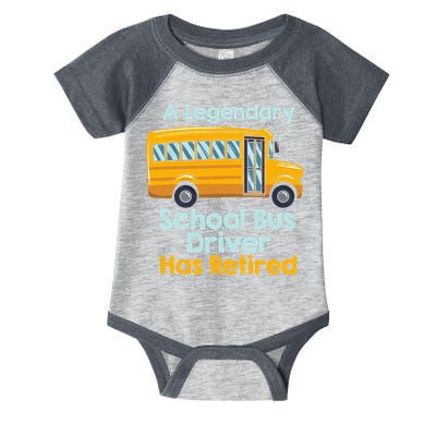 Funny Retired School Bus Driver - School Bus Retirement Infant Baby Jersey Bodysuit