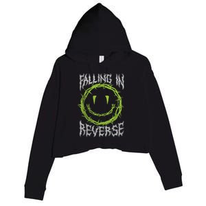 Fallingin Reverse – Smiley Thorns Green Face Crop Fleece Hoodie