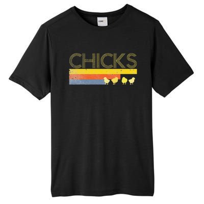 Funny Retro Striped Easter Chicks Chick Baby Chicken Tall Fusion ChromaSoft Performance T-Shirt