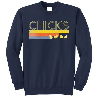 Funny Retro Striped Easter Chicks Chick Baby Chicken Sweatshirt