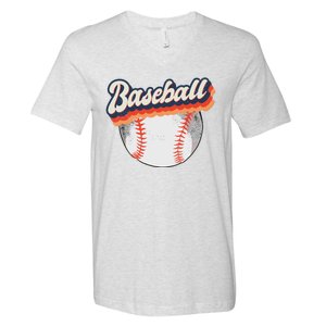 Fun Retro Style Baseball for Baseball Fans V-Neck T-Shirt