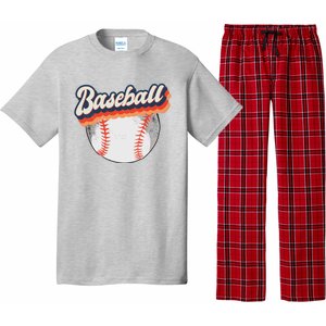 Fun Retro Style Baseball for Baseball Fans Pajama Set