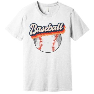 Fun Retro Style Baseball for Baseball Fans Premium T-Shirt