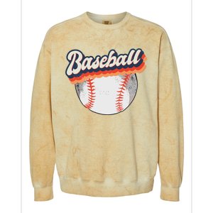 Fun Retro Style Baseball for Baseball Fans Colorblast Crewneck Sweatshirt