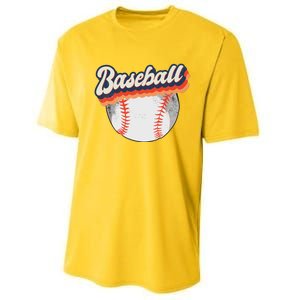 Fun Retro Style Baseball for Baseball Fans Performance Sprint T-Shirt