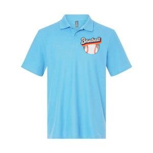 Fun Retro Style Baseball for Baseball Fans Softstyle Adult Sport Polo