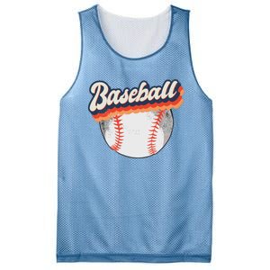 Fun Retro Style Baseball for Baseball Fans Mesh Reversible Basketball Jersey Tank