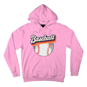 Fun Retro Style Baseball for Baseball Fans Hoodie