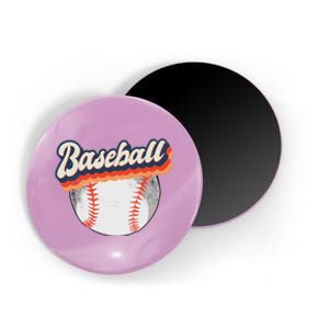 Fun Retro Style Baseball for Baseball Fans Magnet