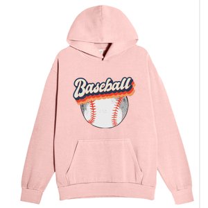 Fun Retro Style Baseball for Baseball Fans Urban Pullover Hoodie