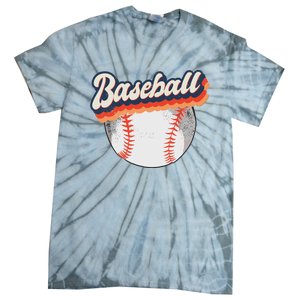 Fun Retro Style Baseball for Baseball Fans Tie-Dye T-Shirt