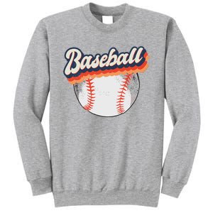 Fun Retro Style Baseball for Baseball Fans Sweatshirt