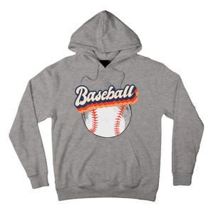 Fun Retro Style Baseball for Baseball Fans Tall Hoodie