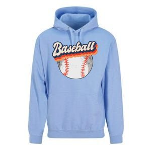 Fun Retro Style Baseball for Baseball Fans Unisex Surf Hoodie