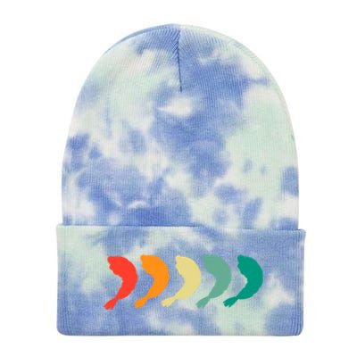 Funny Retro Shrimps Seafood Lover Shrimp Gift Tie Dye 12in Knit Beanie