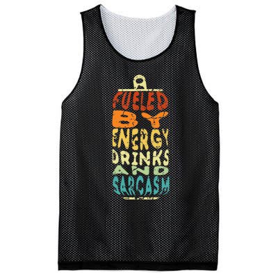 Funny Retro Sarcastic Energy Drink Caffeine Lover Mesh Reversible Basketball Jersey Tank