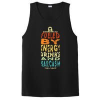 Funny Retro Sarcastic Energy Drink Caffeine Lover PosiCharge Competitor Tank