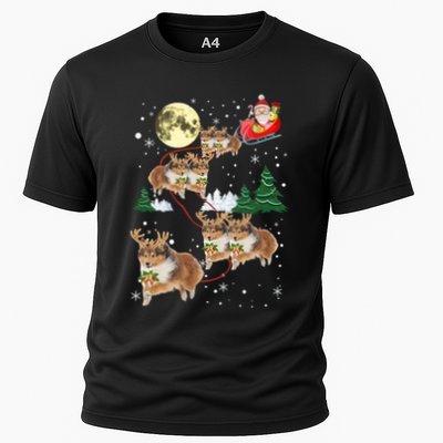 Funny Reindeer Sheltie Xmas Christmas Dog Lovers Gift Cute Gift Performance Shirt