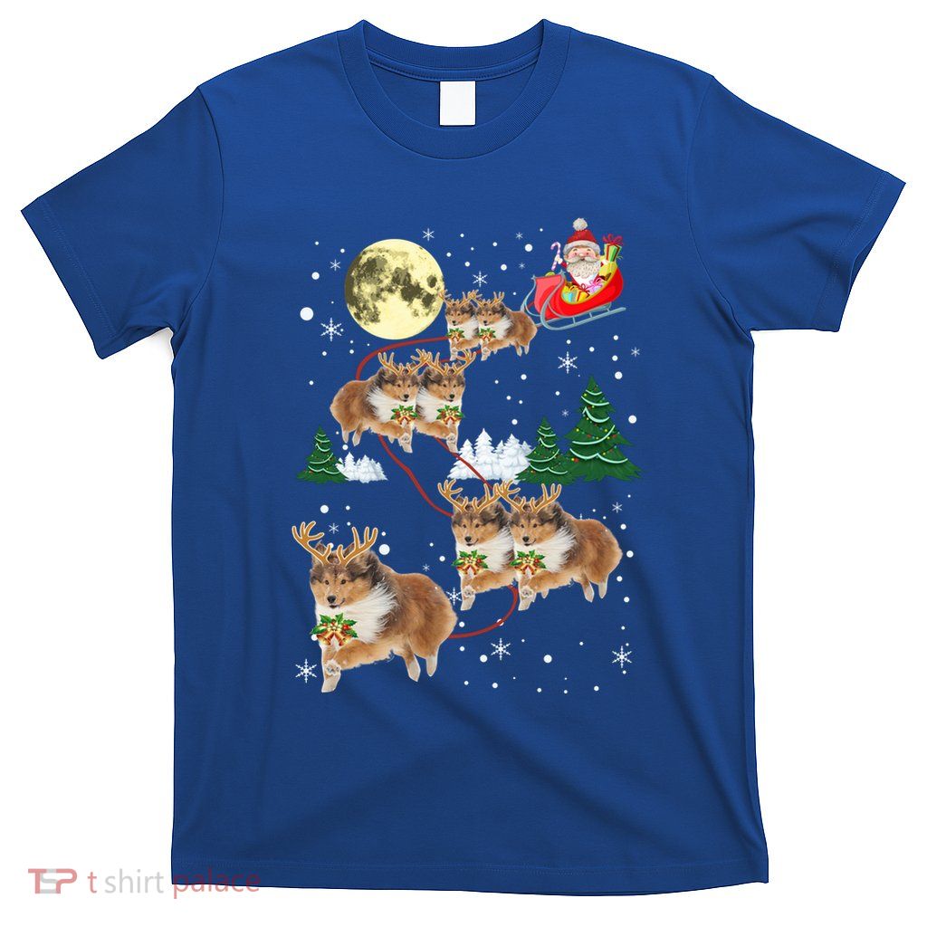 Funny Reindeer Sheltie Xmas Christmas Dog Lovers Gift Cute Gift T-Shirt