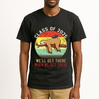 Funny Retro Senior Class Of 2025 Sloth Cap Graduation Gifts Tall T-Shirt