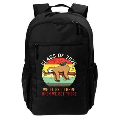 Funny Retro Senior Class Of 2025 Sloth Cap Graduation Gifts Backpack