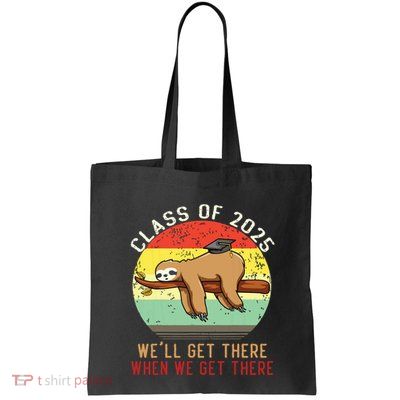 Funny Retro Senior Class Of 2025 Sloth Cap Graduation Gifts Bag