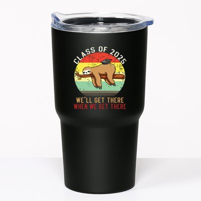 Funny Retro Senior Class Of 2025 Sloth Cap Graduation Gifts Tumbler