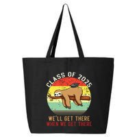 Funny Retro Senior Class Of 2025 Sloth Cap Graduation Gifts 25L Jumbo Tote