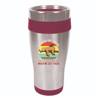Funny Retro Senior Class Of 2025 Sloth Cap Graduation Gifts 16oz Travel Tumbler