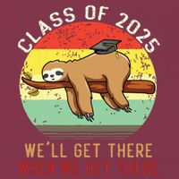 Funny Retro Senior Class Of 2025 Sloth Cap Graduation Gifts 16oz Travel Tumbler