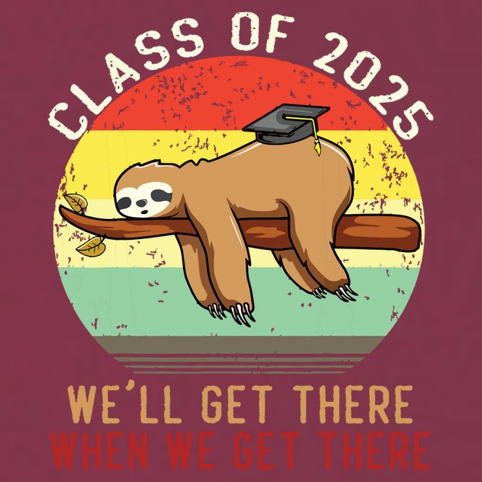 Funny Retro Senior Class Of 2025 Sloth Cap Graduation Gifts 16oz Travel Tumbler
