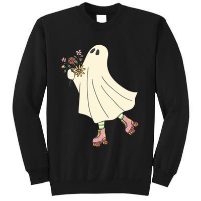 Floral Roller Skating Ghost Sweatshirt