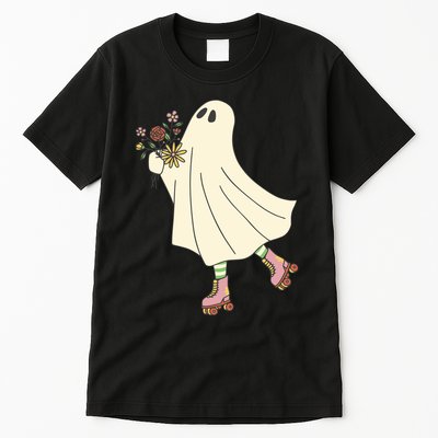 Floral Roller Skating Ghost Tall T-Shirt