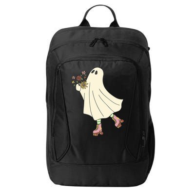 Floral Roller Skating Ghost City Backpack