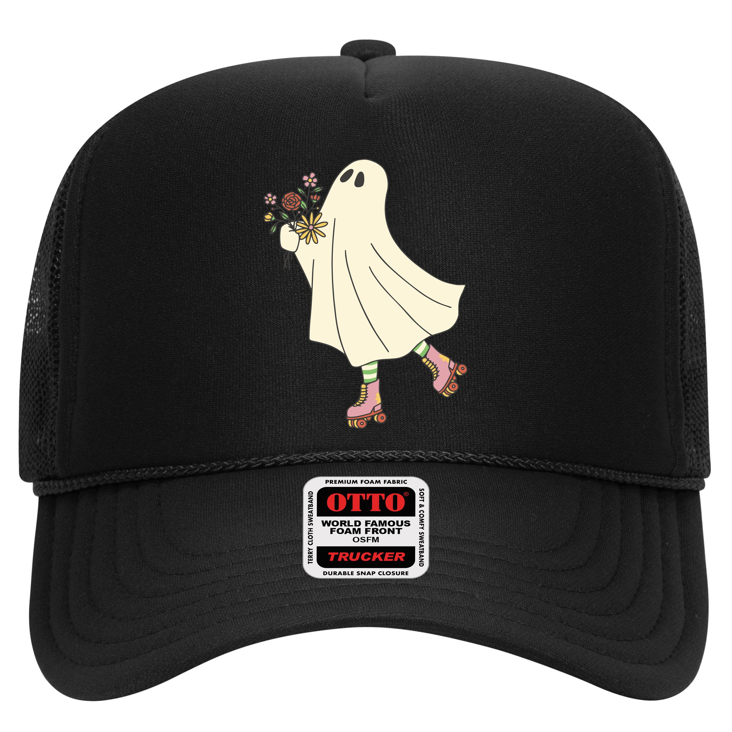 Floral Roller Skating Ghost Hat