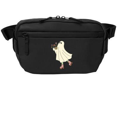 Floral Roller Skating Ghost Crossbody Pack