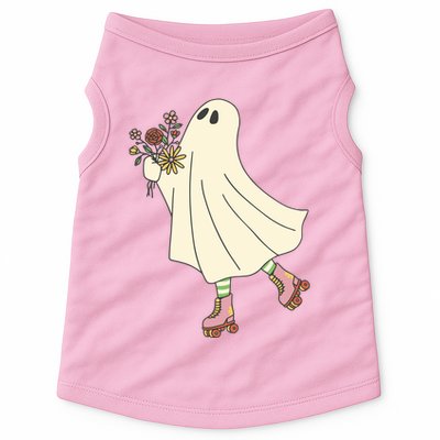 Floral Roller Skating Ghost Doggie Tank