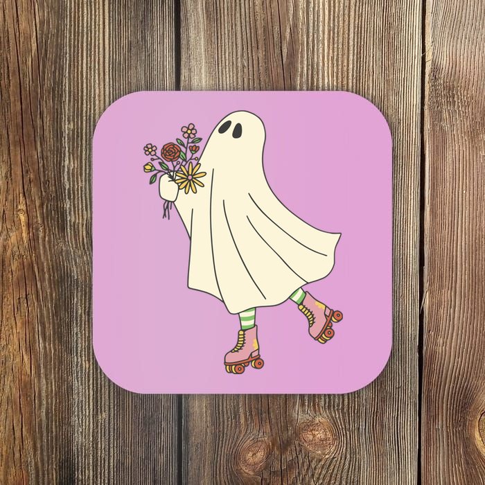 Floral Roller Skating Ghost Coaster