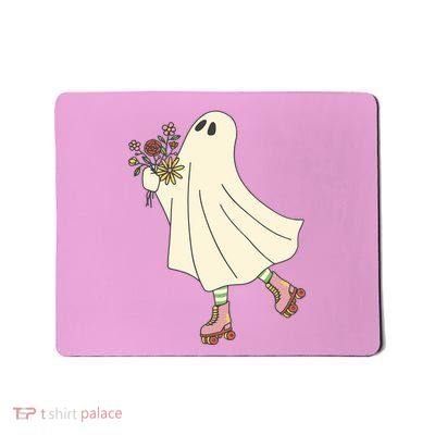 Floral Roller Skating Ghost Mousepad